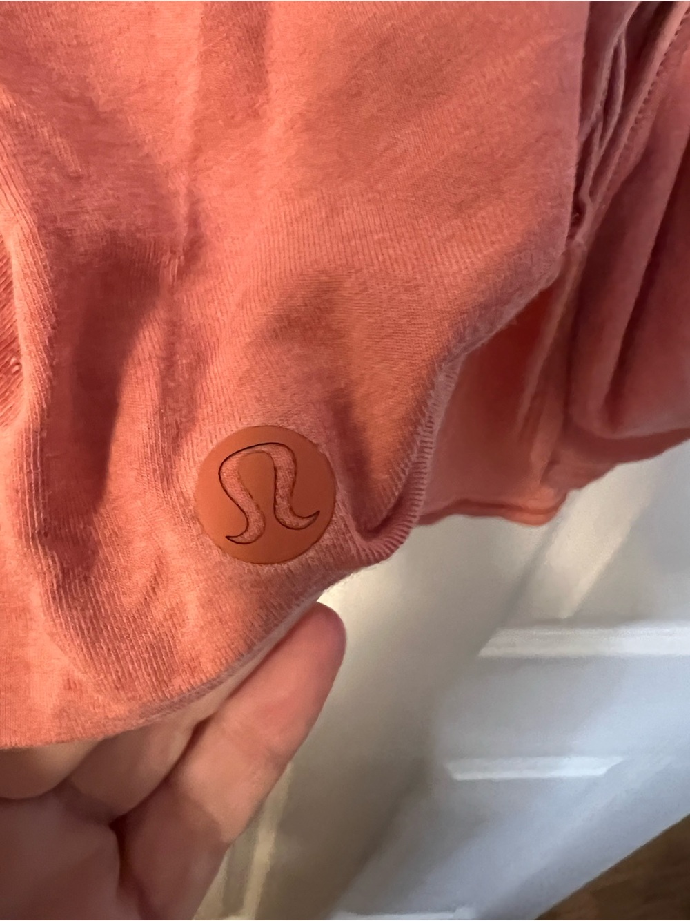 #092 Lululemon All Tied Up Tank Rustic Coral Wash Pima Cotton Open Back - Picture 4 of 4